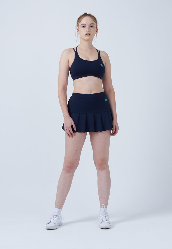 Mädchen & Damen und Gender Tennisrock mit Falten / Skort, navy blau von SPORTKIND