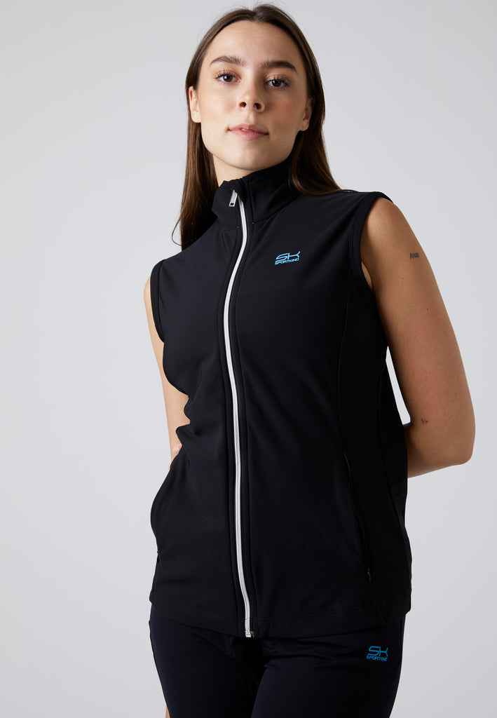 Mädchen & Damen und Gender Thermo Tennisweste Eco, schwarz von SPORTKIND